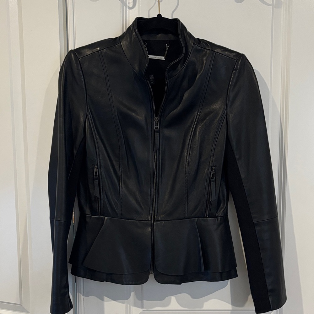 White House Black Market Black Leather Jacket